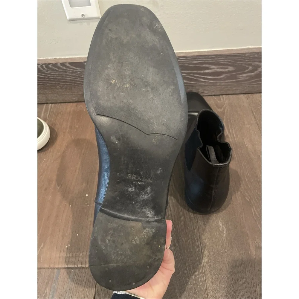 Prada Men's Chelsea‎ Boots, Leather, Black